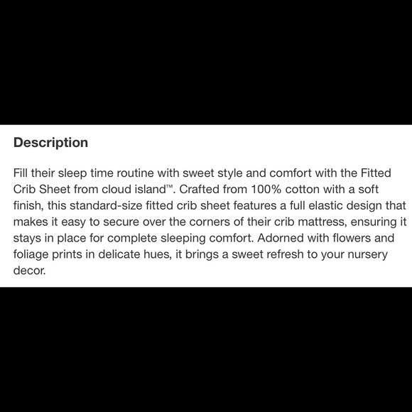 Cloud Island Crib Fitted Sheet (NWT) - Picture 5 of 6